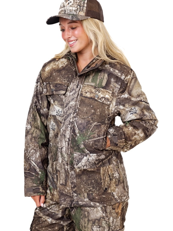 Women's APX Camo Hunting Jacket, Water Resistant Insulated Parka – Ultra-Quiet & Rugged