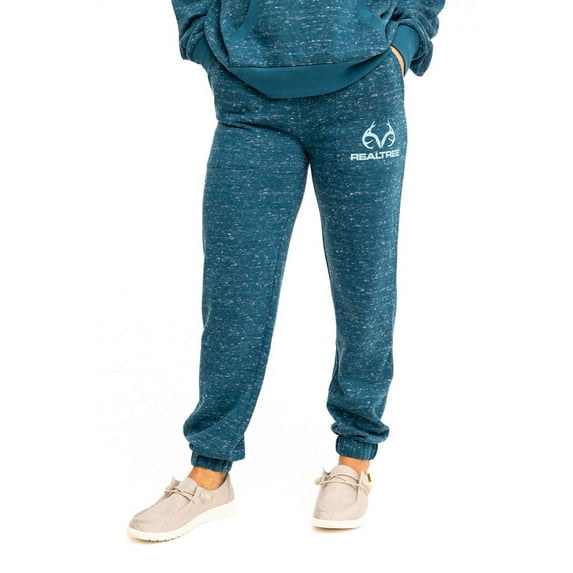 Realtree Women's Applejack Blue Speckled Fleece Jogger