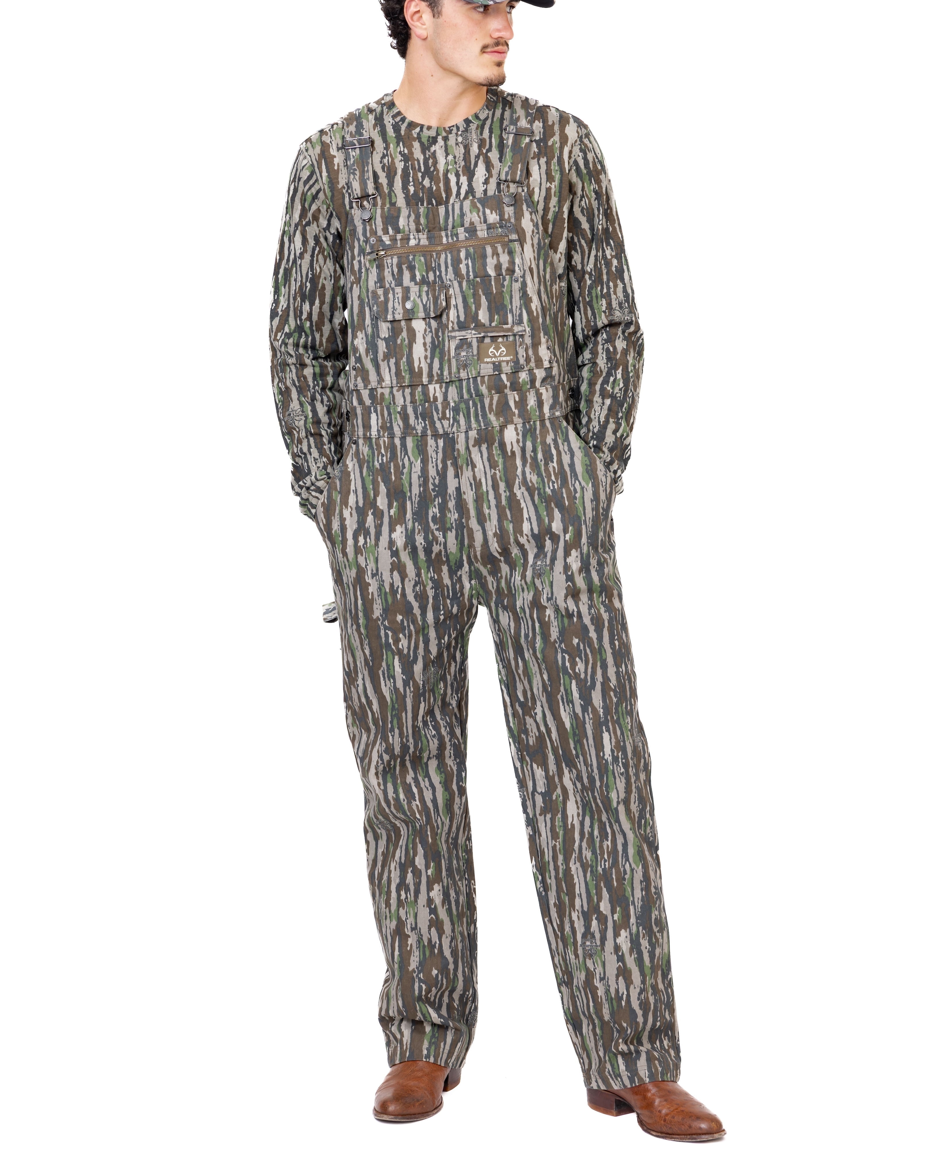 Realtree Men's Camo Hunting Cotton Bib Overalls