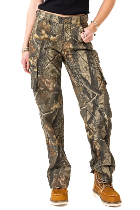 Women's Camo 6-Pocket Cargo Hunting Pants | Durable, Lightweight Outdoor Appare | Size XS-3XL