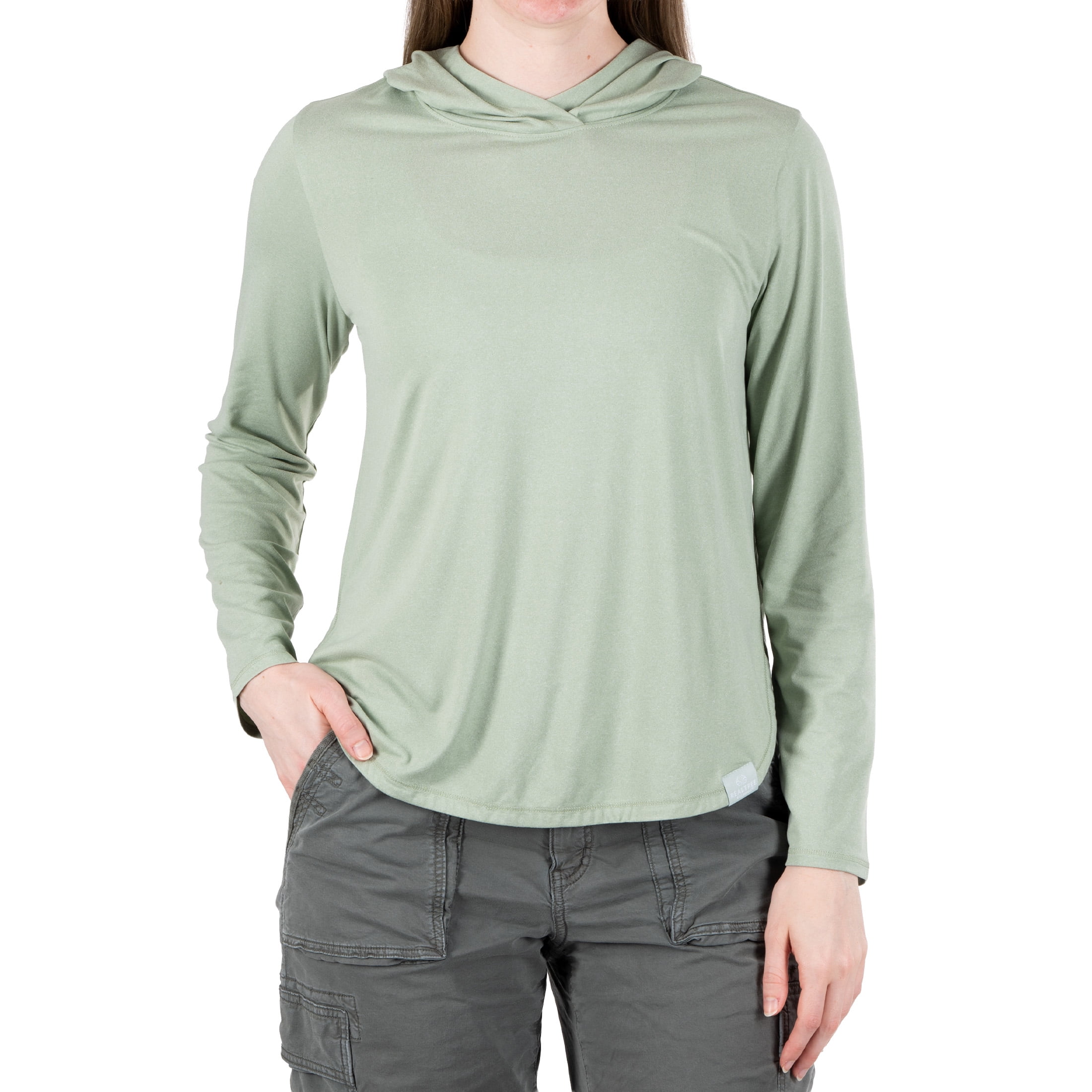 Realtree Women's Long Sleeve Performance Fishing Hoodie, Heathered Mint, S