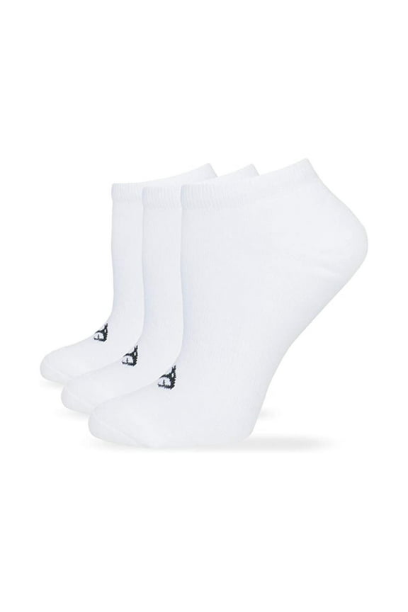 Women's No Show Socks 3 Pair, White, Medium