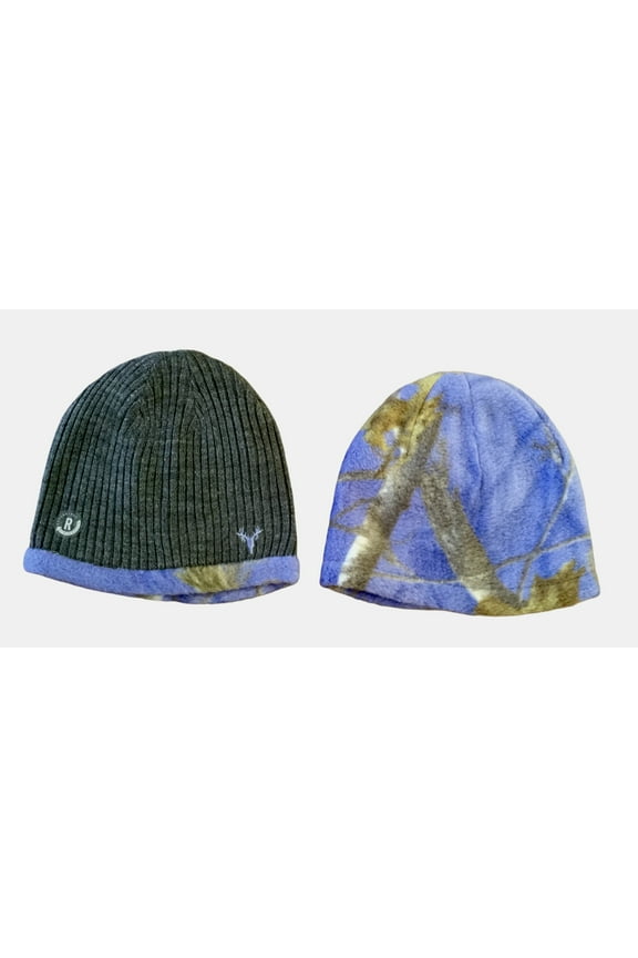 Realtree Women's Reversible Winter Hat Beanie Hot Shot Fleece Camouflage