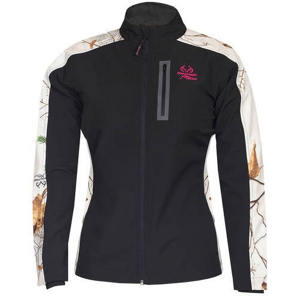 Realtree Women's Softshell Hunting Jacket, Realtree Xtra Snow, Size