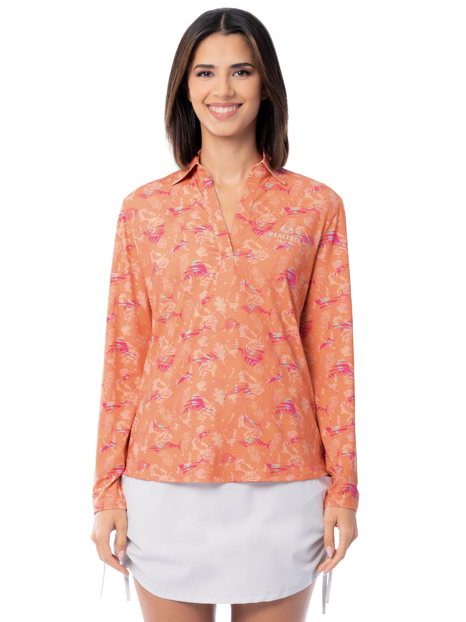 FitsT4 Women's Sun Shirt Long Sleeve – UPF50+ Moisture Wicking Athletic Top, Tunic Length For Hiking & Running