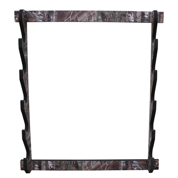 Realtree X-tra Camo 5 Rifle/Shotgun Wall Storage Display Rack - Convenient Easy Assembly