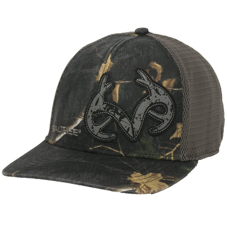 Realtree Xtra Black Camo Stretch Fit Cap; Small / Medium 