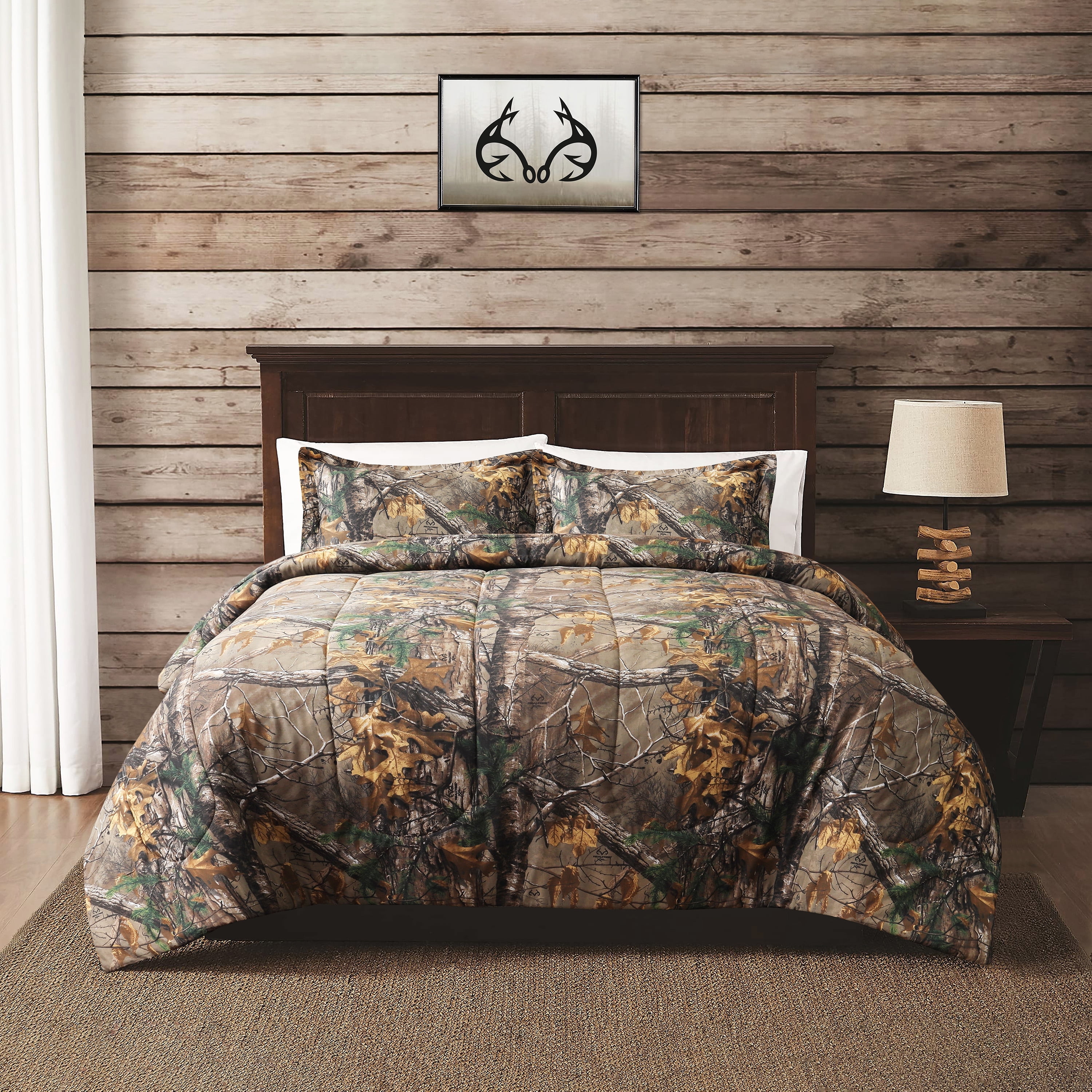 Realtree Xtra Camo Bedding Comforter Set Polycotton Fabric, Super Soft