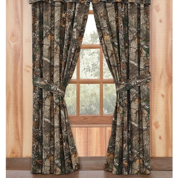 Real Tree 07176100034RT 84 in. Xtra Rod Pocket Curtains, Green - 2 Piece