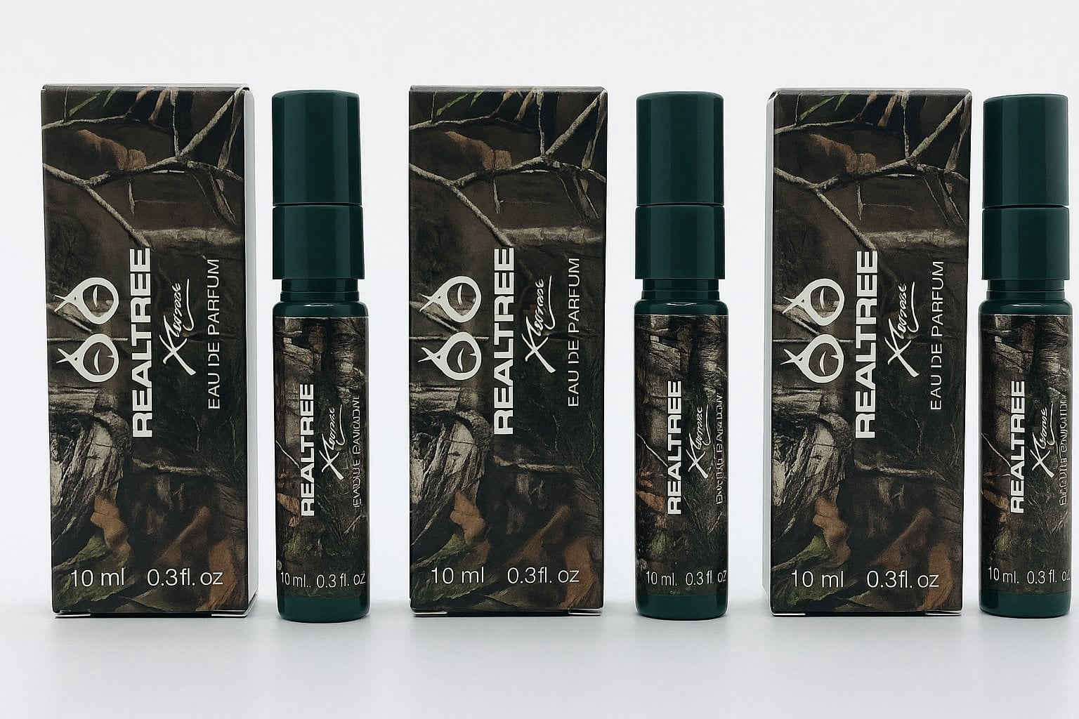 Realtree Xtra Green Eau de Parfum 3pc Set 0.3 oz Each Spray for