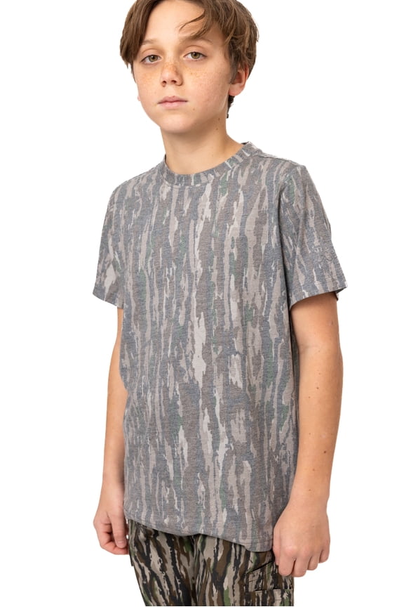 Youth Camo Tri-Blend Short Sleeve Shirt – Lightweight & Soft, Outdoor Apparel
