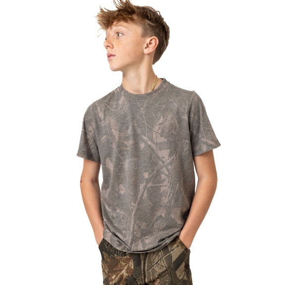 Realtree Youth Camo Tri-Blend Short Sleeve Shirt – Lightweight & Soft, Outdoor Apparel​