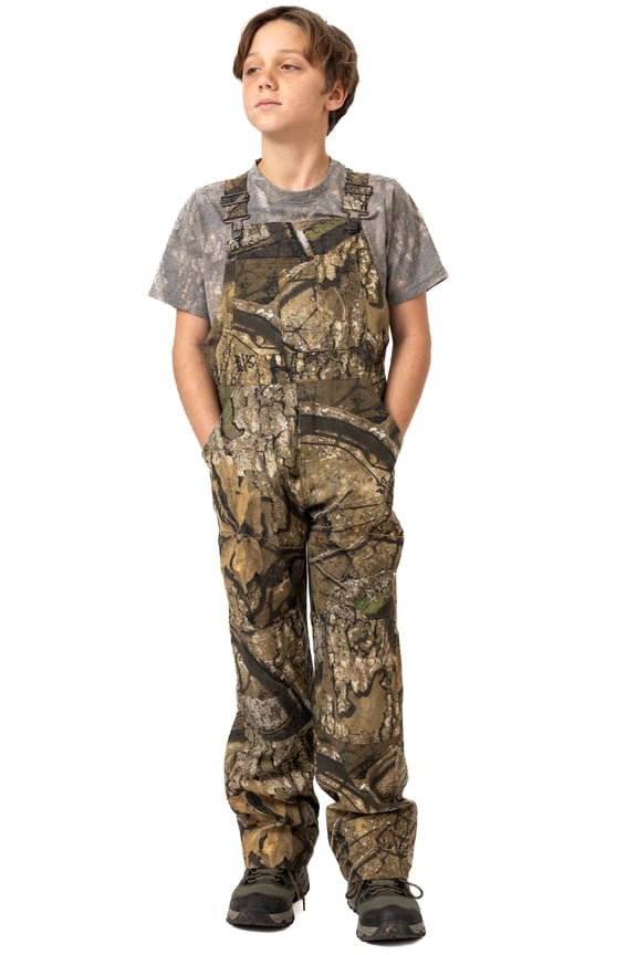Youth Hunting Cotton Bib Overalls, Size XL