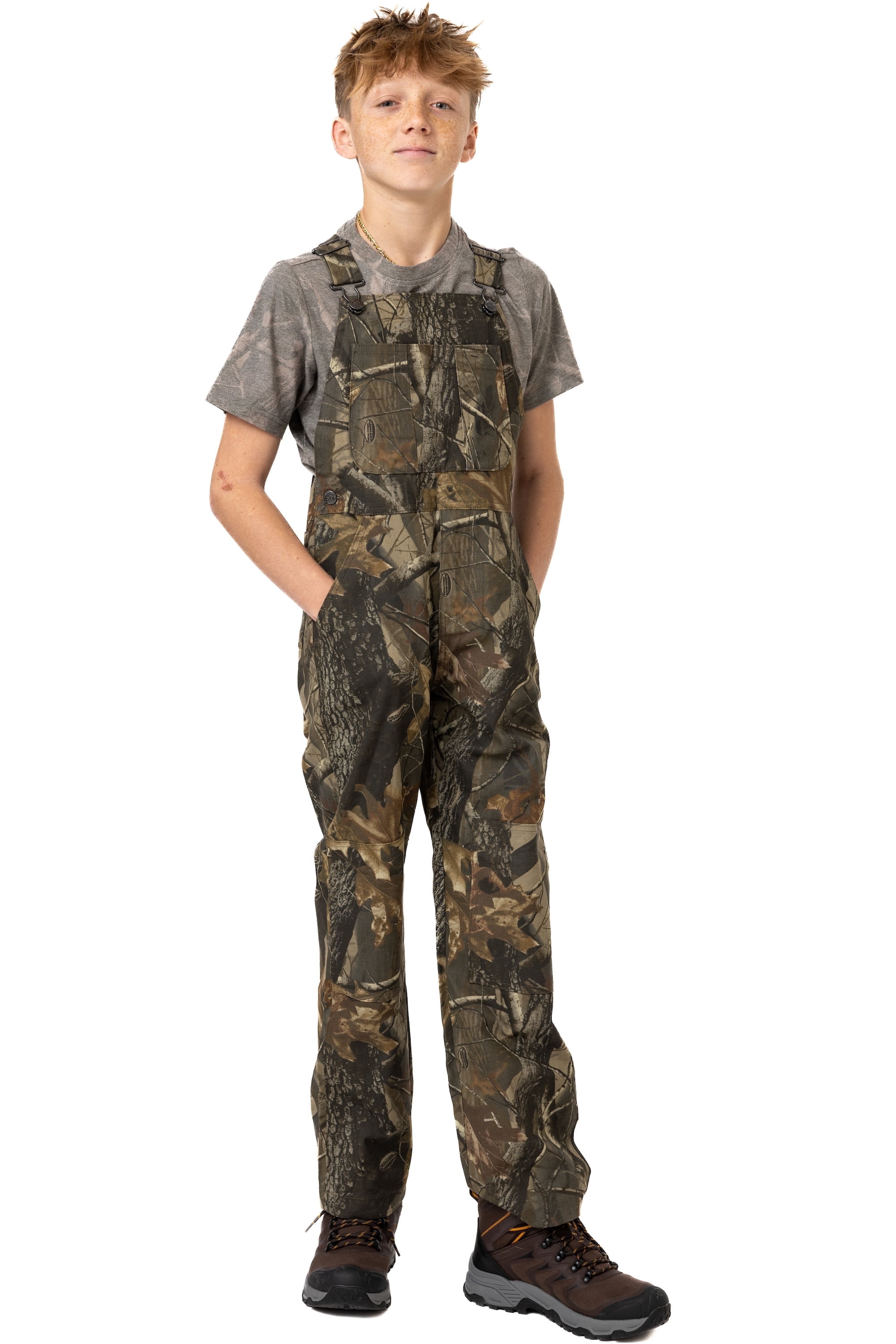 Realtree Youth Hunting Bib Overalls Hardwoods Camo
