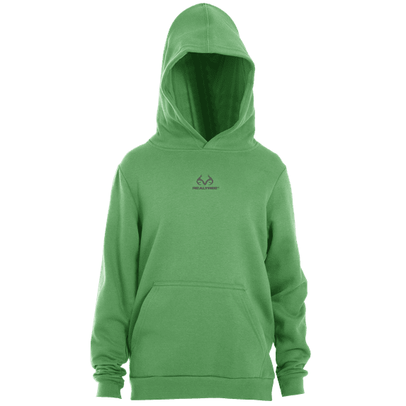 Realtree Youth Logo Hoodie, Classic Green, Size Medium