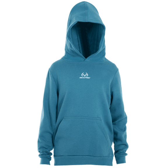 Realtree Youth Logo Hoodie, Lyons Blue, Size Medium