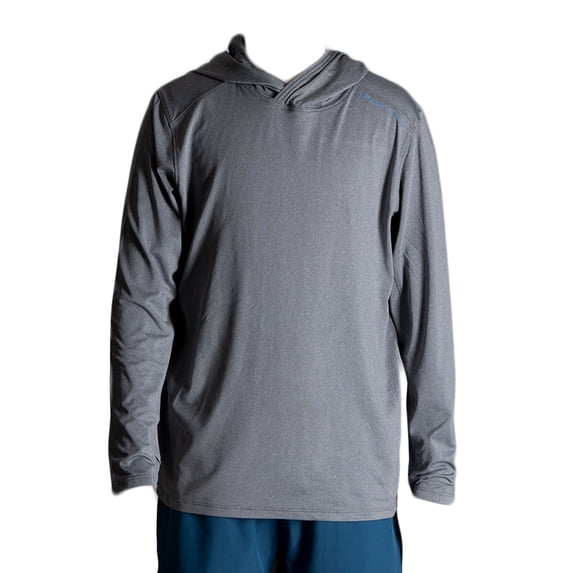 Realtree Youth Long Sleeve Performance Fishing Hoodie, Heathered Light Grey, L