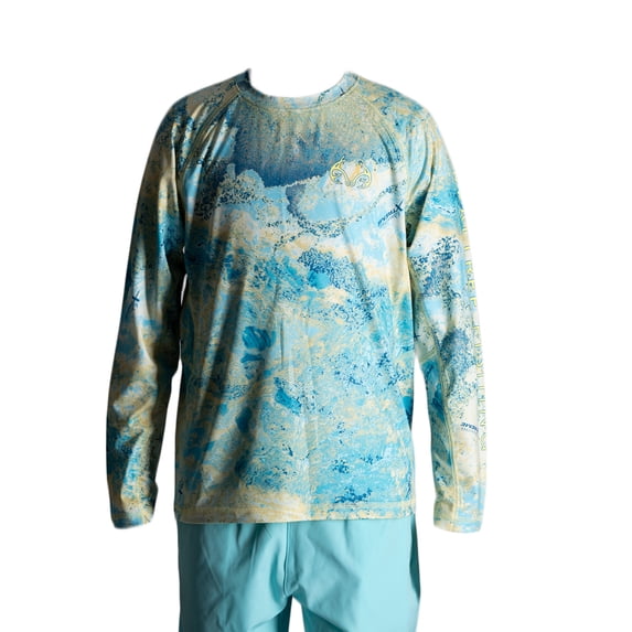 Realtree Youth Long Sleeve Performance Fishing Tee, Xtreme Del Sol, S