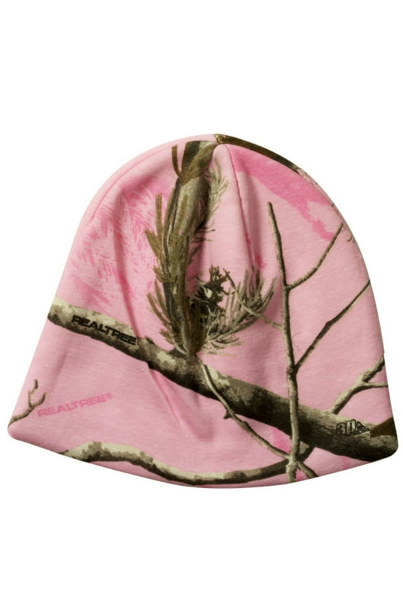 mens Licensed Camo Knit Hunting Beanie Pink Camo