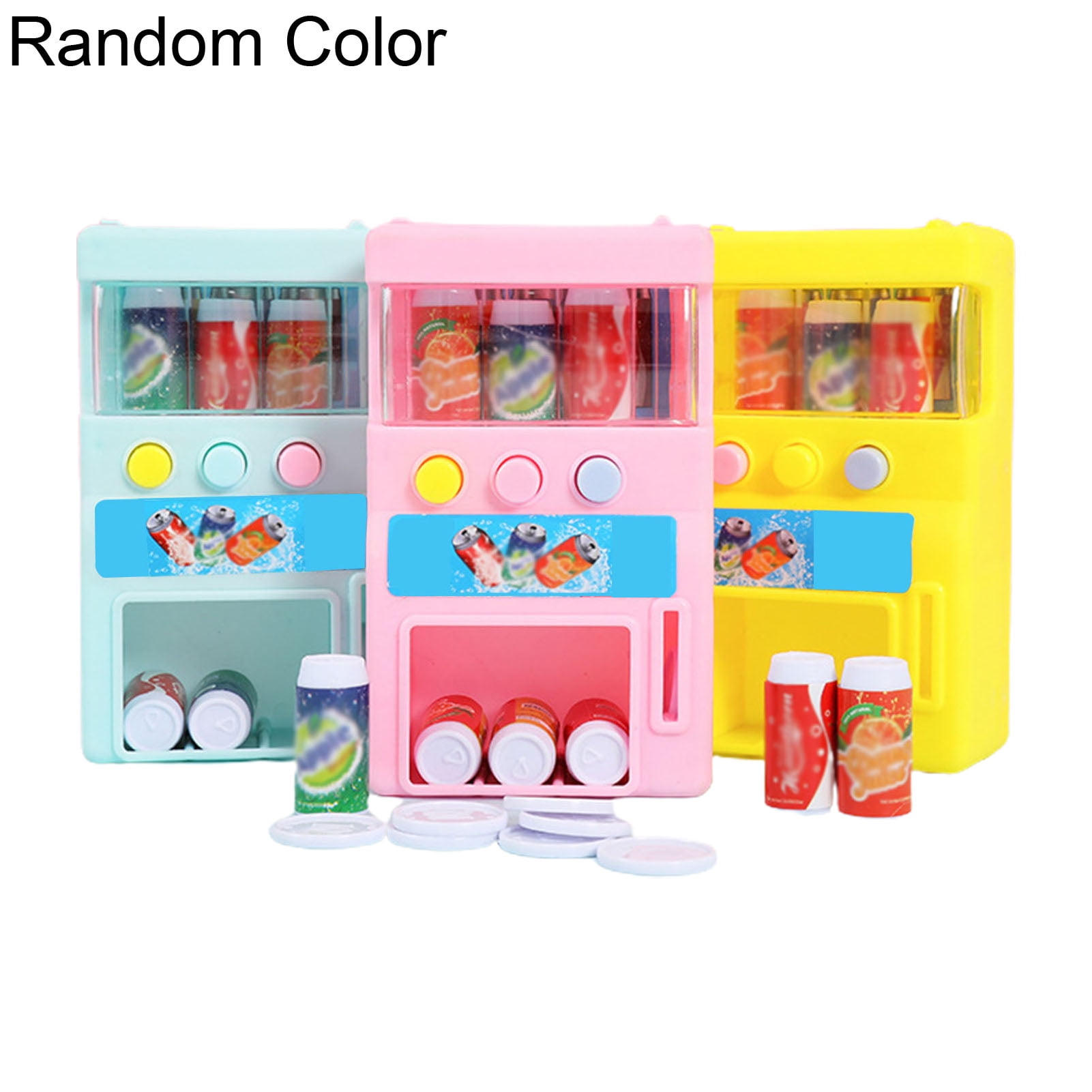 Realyc Kids Simulation Vending Machine with Coins Drinks Pretend