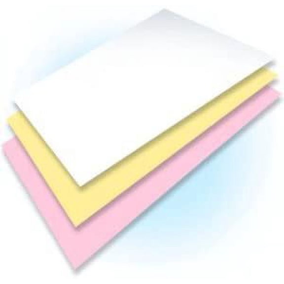Ream of 167 Sets 3 Part Plain Collated Color Paper Not Carbonless