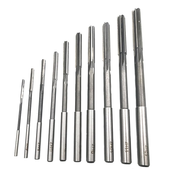 Reamer Set 10Pcs HSS H7 Machine Cutter Straight Chucking Milling Reamer Kit 3mm 4mm 5mm 6mm 7mm 8mm 9mm 10mm 11mm 12mm