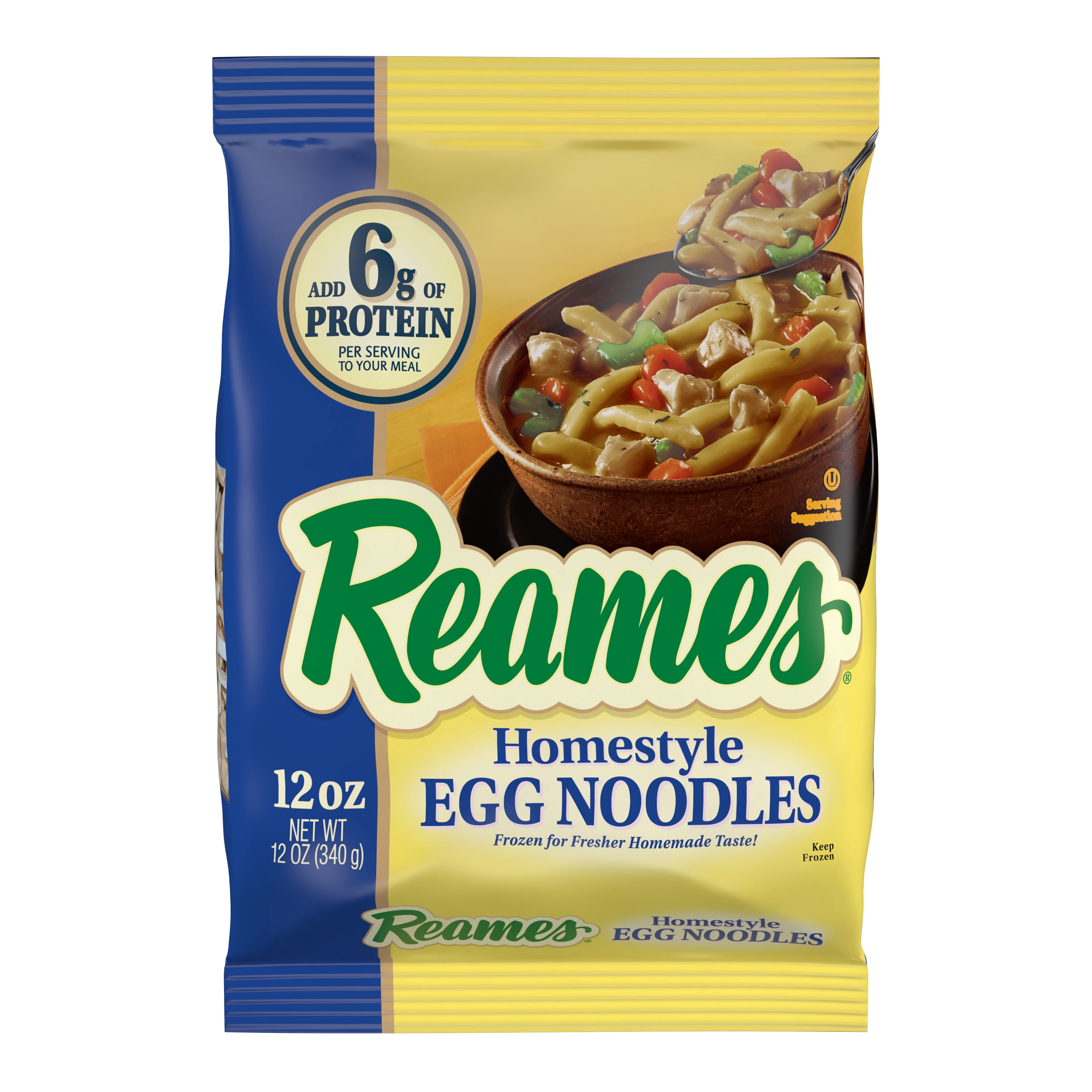 FHE-EW まみ （12入） Reames Homestyle Egg Noodles, 12 oz Bag (Frozen) - Walmart.com