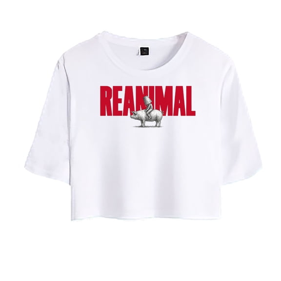 Reanimal T-Shirt For Women&Girls Midriff Short Sleeve Summer Clothing Vest Y2K Tee