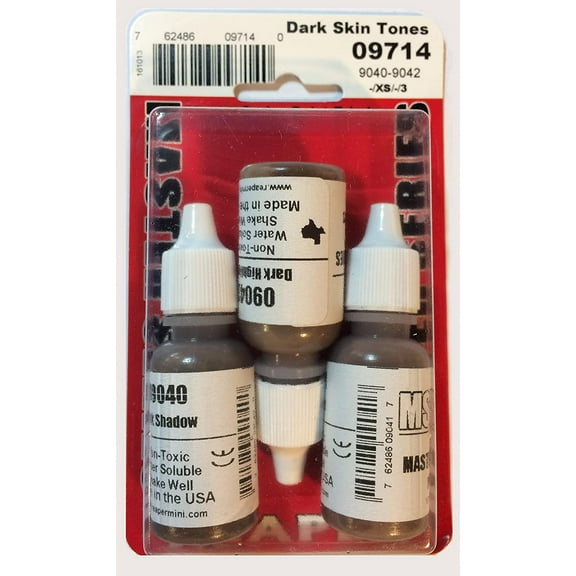 Reaper 09714 Master Series Paint Triad, 3-Piece Set, Dark Skin Tone