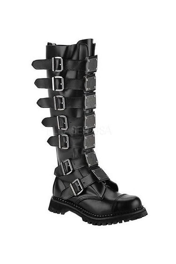 Reaper-30, 30 Eyelet Metal Plates Steel Toe Knee Boot