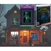 Reaper Brothers Spooky Halloween Digital Decoration Kit Includes 8 AtmosFX Video Effects for Halloween Plus 48  x 72  Holographic Projection Screen