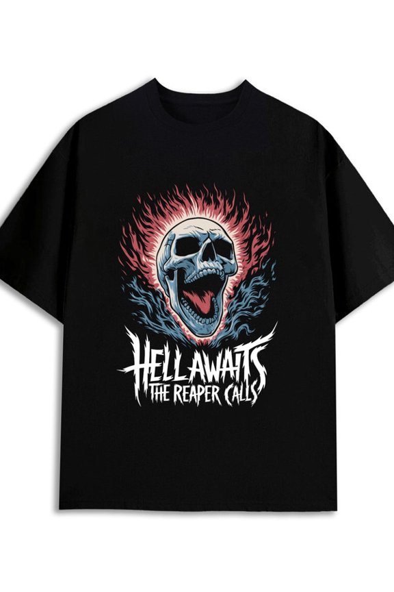 Reaper Calls Tee mens 180G 100% Cotton black Unique Design Unisex Shirt Crewneck tshirts Classic Unisex Shirt Crewneck tshirts Original Unisex Shirt Graphic Tee tshirts