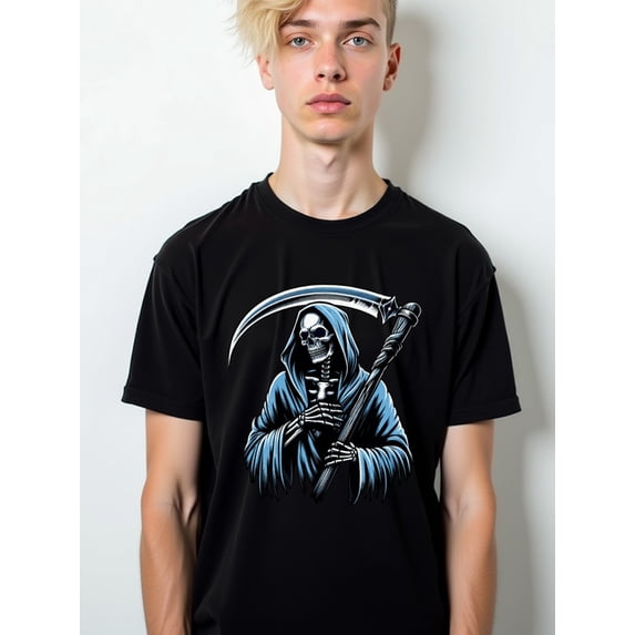 Reaper Grim T-Shirt Men's round neck T-shirt black casual summer Weekend casual wear Daily and weekend wear Classic Unisex Shirt Short Sleeve tshirts