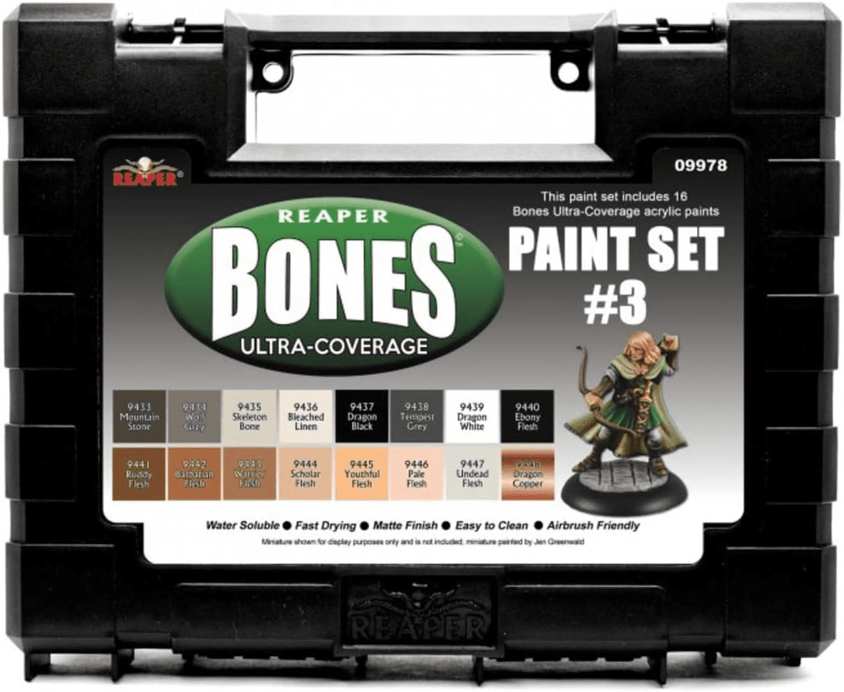 Reaper Miniatures Bones Ultra-Coverage Paint Set #3 New