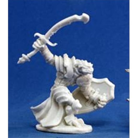 Bones Dragonman Warrior Miniature Unpainted Polymer Model Durable Detailed Reaper Miniatures
