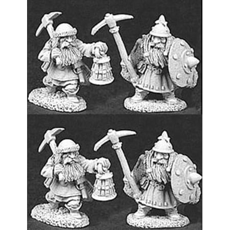 Reaper Miniatures Dwarven Miners 4P 06040 Dark Heaven Army Packs Unpainted Mini