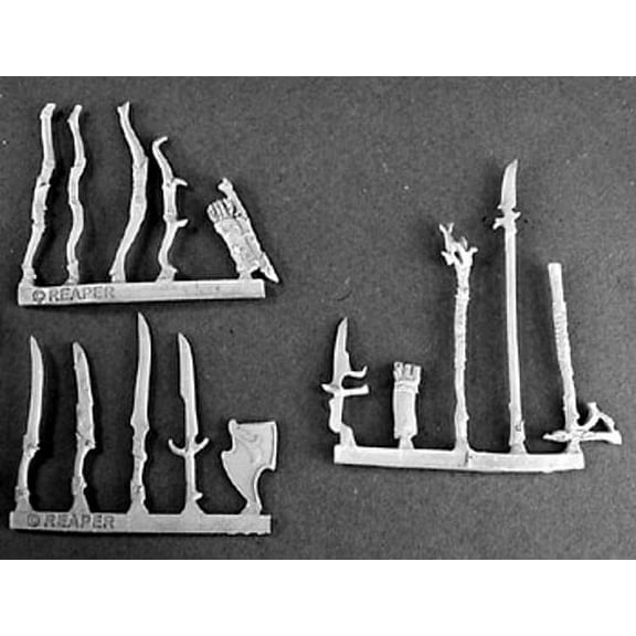 Reaper Miniatures Elven Weapons (15) #14262 Elves Unpainted RPG D&D Mini Figure