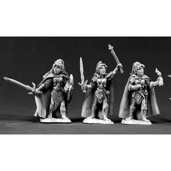 Reaper Miniatures Female Elves (3 Pcs) #03367 Dark Heaven Unpainted Metal