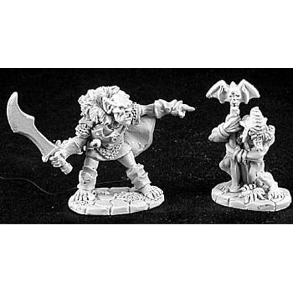Reaper Miniatures Goblin Leader & Shaman #02876 Dark Heaven Unpainted Metal