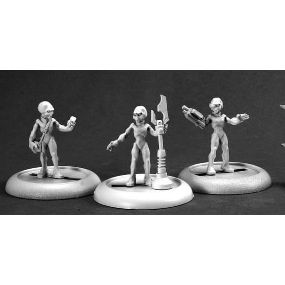 Reaper Miniatures Gray Aliens (3) #50243 Chronoscope Metal D&D RPG Mini Figure