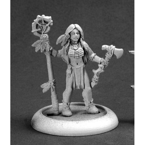 Reaper Miniatures Indian Shaman (Female) #59010 Savage Worlds Unpainted D&D Mini