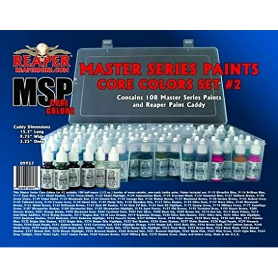 Reaper Miniatures Master Series Paint Core Colors Set #2 (09115-09270) New