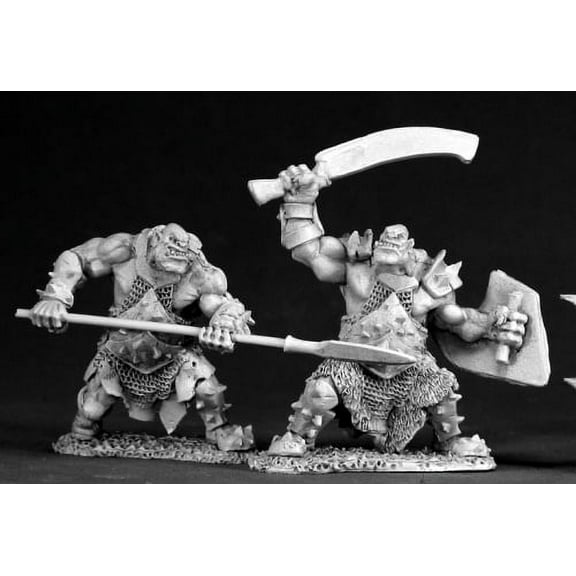 Reaper Miniatures Orc Spearman and Swordsman #03400 Dark Heaven Unpainted Metal