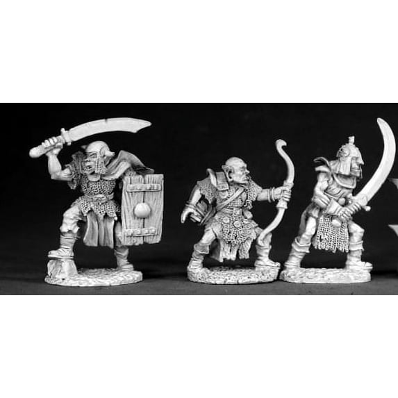 Reaper Miniatures Orc War Party (3 Pieces) #02550 Dark Heaven Unpainted Metal
