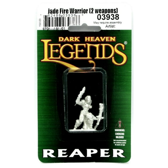 Reaper Miniatures: Dark Heaven Legends - Jade Fire Warrior (2 Weapons)