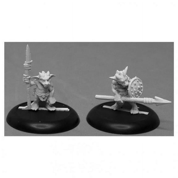 Kobold Spearmen Miniature 25mm Heroic Scale Dungeon Dwellers Reaper Minitures