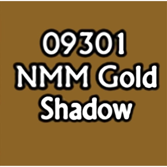 Reaper Miniatures REM09301 0.5 oz Master Series Paint Core Colors Dropper Bottle, NMM Gold Shadow