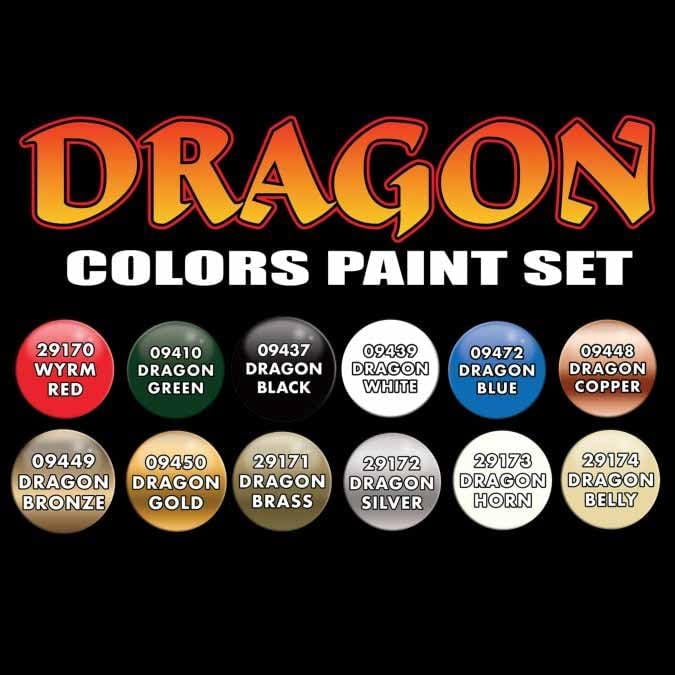 Reaper Miniatures REM09917 Dragon Colors Paint Set, Multi Color