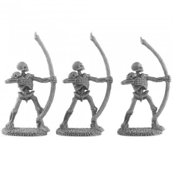 Skeletal Archers Miniature Figure 25mm Heroic Scale Reaper Bones USA Reaper Miniatures