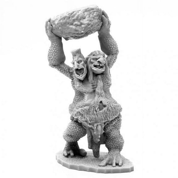 Reaper Miniatures REM44120 Bones Black Two Headed Troll Miniatures & Miniature Games